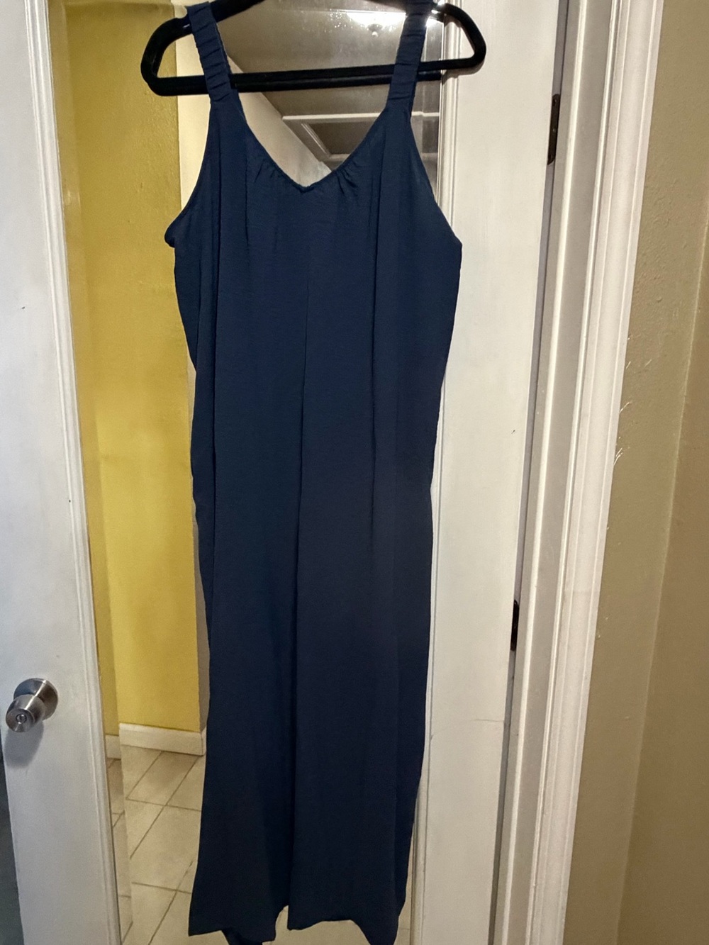 Sleeveless Navy Blue V-Neck  jumper/ romper
